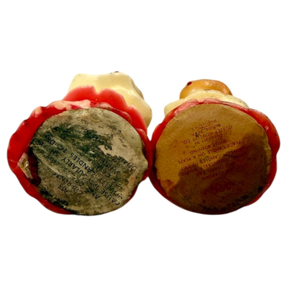 Gurley Christmas Candles Lot of 2 Choir Boys Carolers Vintage Label MCM 5" Unlit - Picture 3 of 8